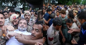 মোদির বাসভবনের সামনে বিক্ষোভে গিয়ে রাহুল-প্রিয়াঙ্কা আটক
