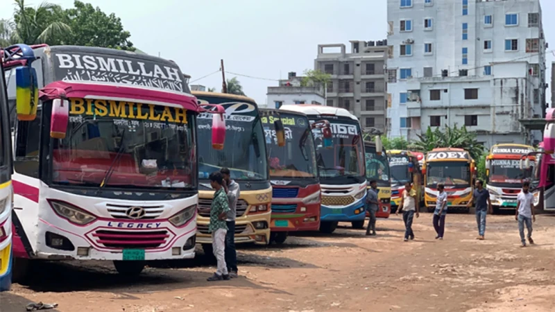 রাজশাহীর সঙ্গে সারাদেশের বাস চলাচল বন্ধ